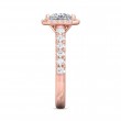 FlyerFit® 14K Pink Gold Micropave Halo Engagement Ring