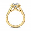 FlyerFit® 14K Yellow Gold Micropave Halo Engagement Ring