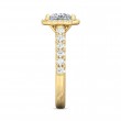 FlyerFit® 14K Yellow Gold Micropave Halo Engagement Ring