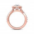 FlyerFit® 14K Pink Gold Split Shank Engagement Ring