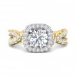 FlyerFit® 14K Yellow and 14K White Gold Split Shank Engagement Ring