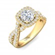 FlyerFit® 14K Yellow Gold Split Shank Engagement Ring