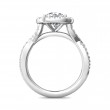 FlyerFit® 18K White Gold Split Shank Engagement Ring