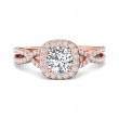 FlyerFit® 14K Pink Gold Split Shank Engagement Ring