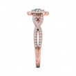 FlyerFit® 14K Pink Gold Split Shank Engagement Ring