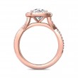 FlyerFit® 18K Pink Gold Split Shank Engagement Ring