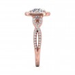 FlyerFit® 18K Pink Gold Split Shank Engagement Ring