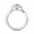 FlyerFit® Platinum Split Shank Engagement Ring