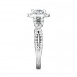 FlyerFit® Platinum Split Shank Engagement Ring