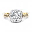 FlyerFit® 14K Yellow and 14K White Gold Split Shank Engagement Ring