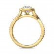 FlyerFit® 18K Yellow Gold Split Shank Engagement Ring