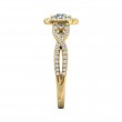 FlyerFit® 18K Yellow Gold Split Shank Engagement Ring