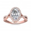 FlyerFit® 14K Pink Gold Split Shank Engagement Ring