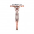 FlyerFit® 14K Pink Gold Split Shank Engagement Ring