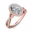 FlyerFit® 14K Pink Gold Split Shank Engagement Ring