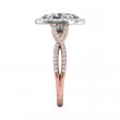 FlyerFit® 14K Pink Gold Shank And White Gold Top Split Shank Engagement Ring