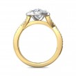 FlyerFit® 14K Yellow and 14K White Gold Split Shank Engagement Ring