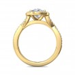 FlyerFit® 18K Yellow Gold Split Shank Engagement Ring