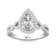 FlyerFit® Platinum Split Shank Engagement Ring