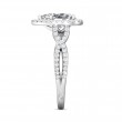 FlyerFit® Platinum Split Shank Engagement Ring