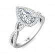 FlyerFit® Platinum Split Shank Engagement Ring