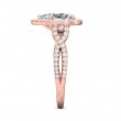 FlyerFit® 18K Pink Gold Split Shank Engagement Ring