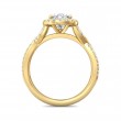 FlyerFit® 18K Yellow Gold Split Shank Engagement Ring