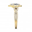 FlyerFit® 18K Yellow Gold Split Shank Engagement Ring