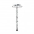 FlyerFit® 14K White Gold Micropave Halo Engagement Ring