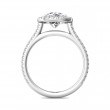 FlyerFit® 14K White Gold Micropave Halo Engagement Ring