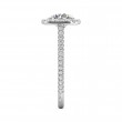 FlyerFit® 18K White Gold Micropave Halo Engagement Ring