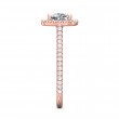 FlyerFit® 14K Pink Gold Micropave Halo Engagement Ring