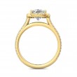 FlyerFit® 14K Yellow Gold Micropave Halo Engagement Ring