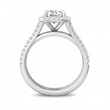 FlyerFit® 18K White Gold Split Shank Engagement Ring