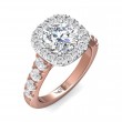 FlyerFit® 14K Pink Gold Shank And White Gold Top Encore Engagement Ring