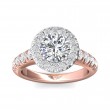 FlyerFit® 14K Pink Gold Shank And White Gold Top Encore Engagement Ring