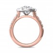 FlyerFit® 14K Pink Gold Shank And White Gold Top Encore Engagement Ring