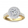 FlyerFit® 18K Yellow Gold Shank And White Gold Top Encore Engagement Ring