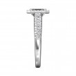 FlyerFit® 14K White Gold Micropave Halo Engagement Ring