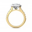 FlyerFit® 14K Yellow and 14K White Gold Micropave Halo Engagement Ring