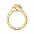 FlyerFit® 14K Yellow Gold Micropave Halo Engagement Ring