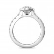 FlyerFit® 14K White Gold Micropave Halo Engagement Ring