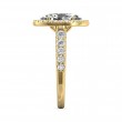 FlyerFit® 14K Yellow Gold Micropave Halo Engagement Ring