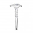 FlyerFit® 14K White Gold Micropave Halo Engagement Ring