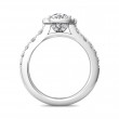 FlyerFit® 14K White Gold Micropave Halo Engagement Ring