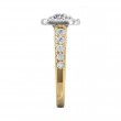 FlyerFit® 14K Yellow and 14K White Gold Micropave Halo Engagement Ring