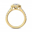 FlyerFit® 14K Yellow Gold Micropave Halo Engagement Ring