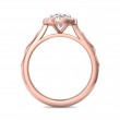 FlyerFit® 14K Pink Gold Micropave Halo Engagement Ring