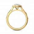 FlyerFit® 14K Yellow Gold Micropave Halo Engagement Ring