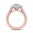 FlyerFit® 18K Pink Gold Shank And White Gold Top Encore Engagement Ring